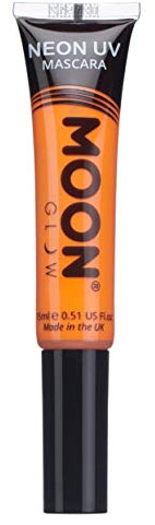Moon Glow Mascara UV neon | Colore neon brillante, si illumina sotto l'illuminazione UV | Trucco al neon, Arancio intenso, 15 ml