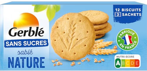 Gerblé Sablés Nature Sans Sucres, Sans huile de palme, 12 biscuits, 132 g, 200936