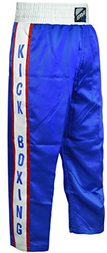 Farabi Sports Muay Thai Trousers Kickboxing Trousers Mix Martial Arts Clothing Kick Boxing Cage Fighting Trousers (Blue, Small)