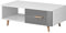 Vivaldi Sweden Table Basse | 40 x 110 x 60 cm | en Panneau Stratifié 16 mm | Dos HDF | sans Éclairage RVB | Idéal pour Le Salon, la Salle à Manger | Blanc Mat et Gris Brillant