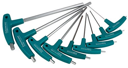 Larcele Clé Allen Hexagonale Clé Ensemble Métrique avec Poignée en T NLJBS-02 (1.5+2+2.5+3+4+5+6+8+10mm)