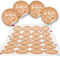 Spruchaufkleber, 24er Set: Runde Sticker mit Sprüchen, Aufkleber Rund, Spruch Schön Dass Du Da Warst, Geschenkaufkleber Sprüche, Zum Aufkleben, Erwachsene & Kinder, Give-Away Kraftpapier-Optik, ⌀ 4 cm