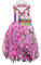 POM POMS Pack of 2 Pompom Pink Blue Purple BATONS Party Fancy Dress Cheerleader (Pink White)