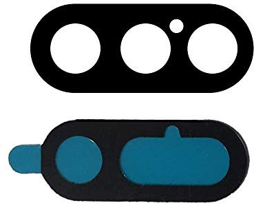 jbTec Kameraglas Ersatz mit Kleber kompatibel mit Apple iPhone X / 10 - Kamera Glas Camera Linse Glass, Farbe:Schwarz