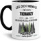 Tassendruck Berufe-Tasse Leg Dich Niemals mit einem Tierarzt an - Geschenk-Idee/Büro/Job/Arbeit/Witzig/Lustig/Innen & Henkel Schwarz