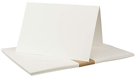 50x Einlegeblatt für PAPERADO in weiss - Grammatur: 90 g/m² - DIN A6 - geschlossen 10,0 x 14,3 cm, offen: 20,0 x 14,3 cm - mit Nutung