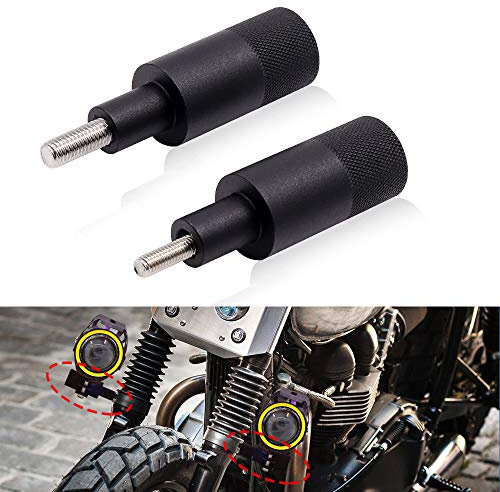Biqing 2PCS Supports de Phares Avants,Universelle Support de Montage de Phare de Moto M8 M6 Support de Projecteur de Moto Support de Montage de Phare Antibrouillard Base de Pilier Noir