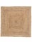 carpetfine Juteteppich Nele Beige handgewebt aus Jute 160x160 cm | Quadratischer Naturfaserteppich im Boho Style für Wohnzimmer, Küche und im Flur