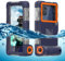ShellBox Case Diving Case 2nd Gen for iPhone/Samsung Galaxy Series, Universal Phones[4.9-6.9 Inch],Snorkeling[15m/50ft] Full Body Protector(Blue-Orange)