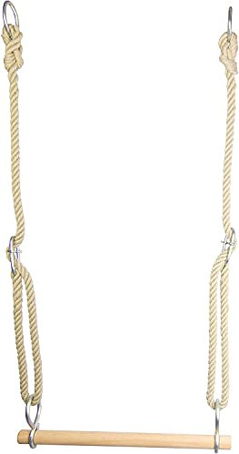 Woudi Holz Trapez Schaukel Kinderholz I Indoor & Outdoor bedingt I Statisches Fest Trapez I Akrobatik I Schwingen