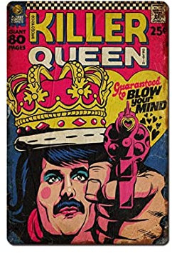 LINQWkk Vintage Tin Sign - Rock Band Freddie Retro Metal Decorative Sign Wall Decor Home Decor Bar Plaques Metal Poster Plate