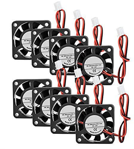 Euroharry 8 ventiladores para impresora 3D DC 24 V, 40 x 40 mm, ventilador de refrigeración para ordenador (8 x 40 x 40 mm)
