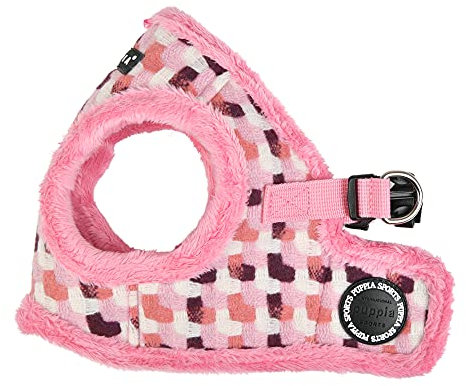 Puppia Brustgeschirr für kleine und mittelgroße Hunde - Arden Harness B - verstellbar und komfortabel, Pink