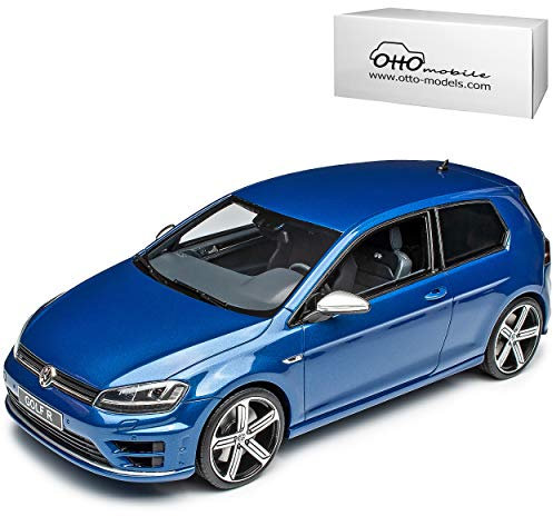 Volkwagen Golf VII R 3 Türer Lapiz Blau 2012-2019 Nr 333 1/18 Otto Modell Auto mit individiuellem Wunschkennzeichen