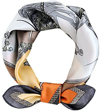 Ecroon Seideschal Damen Halstücher Seidentuch Schals Halstuch Seiden schal Scarf Bandana Taschentuch Ansatz Handgelenk Kopftücher