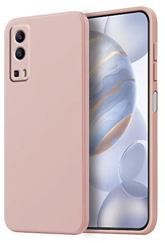 HONLEN Hülle für vivo Y52 5G / vivo Y72 5G Schutzhülle Case, (6.58 Inches) Liquid TPU Silicone Handyhülle mit Fallschutz Silikon Cover Sandpulver