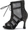 AOQUNFS Stivali da Ballo Latino Americano Donna Strass Tacco Stivaletti de Salsa Tango Bachata Samba Pratica e Performance,L446-Nero-DZ-8.5,EU42
