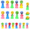 Ainiv Kindergeburtstag Mitgebsel Set, 18 Stück Spring Launchers Toys, Glow Ball Spielzeug, Kinder Jumping Spielzeug,Springbälle Hüpfball,Emoticons Puppen für Kinder Geburtstag Kinderparty Garten Party