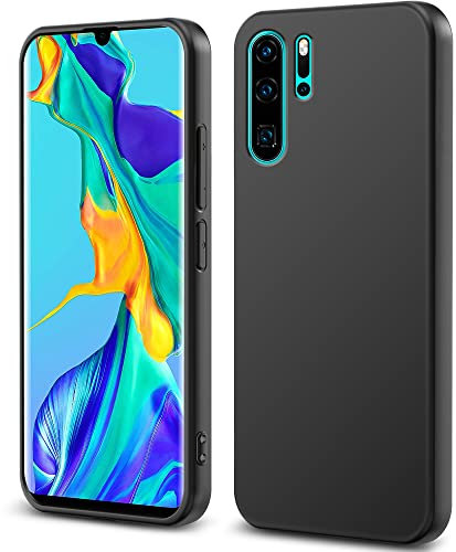 Filoto Soft Silikon Hülle für Huawei P30 Pro, Kameraschutz Stoßfest TPU Handyhülle, Anti-Fingerabdruck Unzerstörbare Starke Stoßfestigkeit Kratzfest Ultra Dünn Schutzhülle (Schwarz)