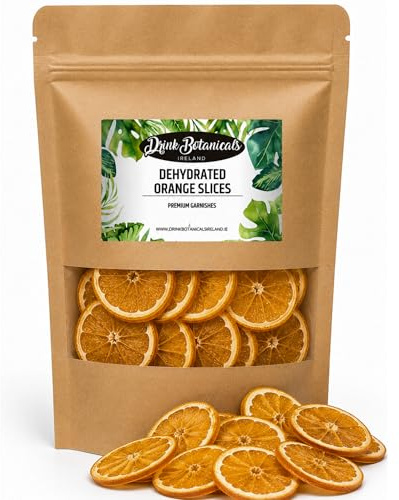 Dehydrated Dried Orange Slices | Orange Wheels | 30 + Servings Approx | 100% Natural No Added Sugars | For Cocktails, Wreath Making, Tea, Cakes, Decoration | Oranges For Cocktails | 3.5 OZ | 100 Grams