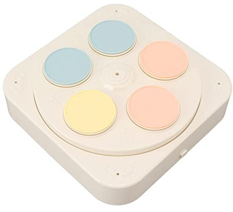 Rotating Cake Display Stand, Electric 8 Inch Automatic Rotating Turntable with Music and Trays Battery Operated Serving Cake Plate Dessert Display Table for Wedding Birthday (with Music and 5 Trays)