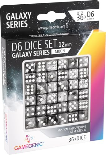 GGS50022ML - D6 DICE SET 16MM - GALAXY SERIES - NEBULA