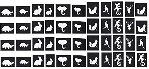 Fox Collection (Fox nail stencil # animal)