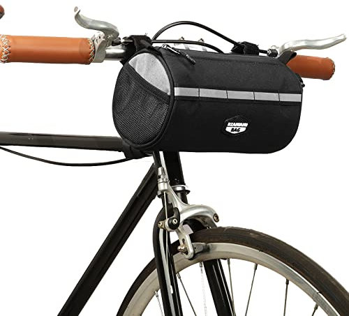 Lixada Multifunktionale Fahrradlenkertasche Bicycle Handlebar Bag Waterproof with Reflektierende Streifen Radfahren Pack Satteltasche Fahrrad Rahmentasche Pannier Umhängetasche