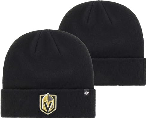 47 NHL Strickmütze für Erwachsene, unisex, Primär-Logo, Bündchen für kaltes Wetter, Einheitsgröße, Las Vegas Golden Knights, Einheitsgr��e