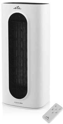 ETA Heizlüfter I Fogos Max I 2 Modi I 1350W oder 2000W I Für 15-20m² große Räume I Fernbedienung I Ventilator- und Oszilationsfunktion