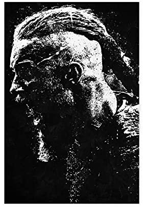 MEZUMI Vikings Ragnar Lothbrok 6 Leinwand-Poster, Wandkunst, Dekordruck, Bild, Gemälde für Wohnzimmer, Schlafzimmer, Dekoration, ungerahmt, 30 x 45 cm