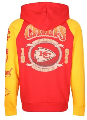 Recovered Kansas City Chiefs NFL AFC Western Division Champions 1993 Rot Gelb Kapuzenpullover - XL