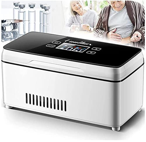 Joyfitness Insulina Frigo Portatile Refrigeratore, Mini-Frigo Frigorifero per Farmaci, Viaggio, Casa, Mini Frigorifero Portatile per Auto Piccola Scatola da Viaggio per Farmaci
