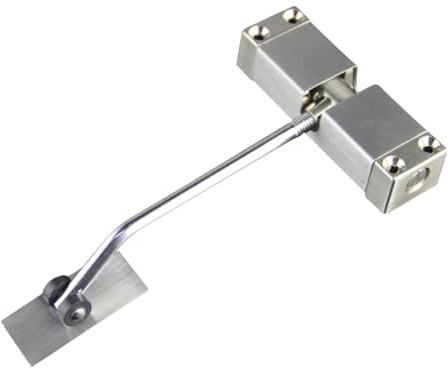 Hemobllo Automatischer TüRschließEr Edelstahl - TüRschließEr FüR InnentüRen, SchiebetüRen, BrandschutztüRen, Leichte GewerbetüR, Inklusive Montageschrauben, Silber