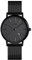 SKMEI Damen-Armbanduhr, schwarz, schmal, dünn, luxuriös, Edelstahl-Mesh-Uhren, modisch, wasserdicht, Damen-Armbanduhr mit Datum, Schwarz, Kleideruhr