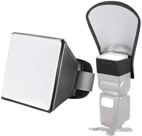 Diffusore Flash, Flash Diffusore Riflettore Argento, Flash Diffuser Light Softbox, Universale, Diffusore Flessibile Universale Flash, Universale Morbido Mini Softbox Flash in Tessuto, 2 Pezzi