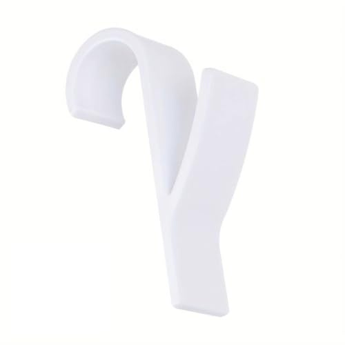 König Design Handtuchhaken für Badezimmer, sehr robust, kein Bohren erforderlich, rostfrei, wasserdicht, aus hartem Kunststoff, Handtuchhalter für Badezimmer, Handtuchhalter (10, Weiß)