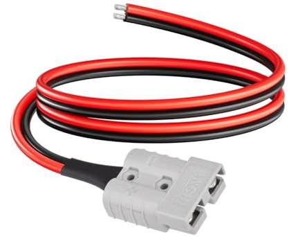 ELFCULB Anderson Stecker mit Kabel,10AWG Batterieanschluss 50A Batterie Schnellanschluss Stecker Anderson Stecker 50A Kable(60cm)