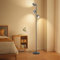 TONFFI LED Stehlampe Wohnzimmer, schwenkbar 3 flammig 4 x GU10 Fassung Glühbirnen 5W (Max 10W), 3000K Warmweiß Leselampe Stehleuchte mit Fußschalter, Standlampe Deckenfluter für Schlafzimmer Büro