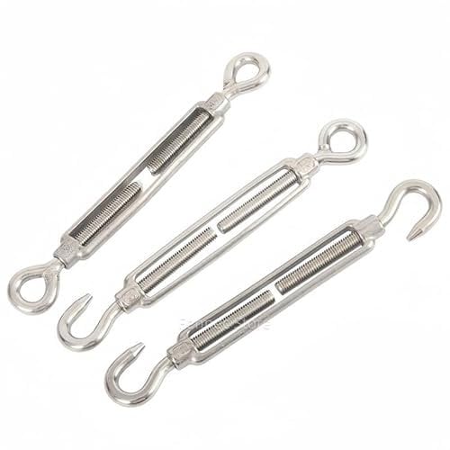 Spannschloss Edelstahl Stahl Drahtseil Seilspanne Spannschraube Haken Öse M4-M20 (Edelstahl Haken-Haken, M4)