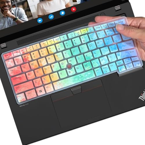 Keyboard Cover for 14 Lenovo ThinkPad X1 Carbon Gen 11/10, ThinkPad T14 & T14s Gen 4/3, ThinkPad L14 Gen 3 & P14s Gen 3 & Thinkpad E14 Gen 6 Gen 5 Laptop, Lenovo ThinkPad T14 Gen 4 Keyboard Skin
