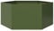 vidaXL Fioriera da Giardino Verde Oliva Esagono 104x90x45 cm Acciaio, fioriera, fioriera da Patio, Contenitore per Piante, fioriera da Esterno