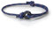 Sailing Thimble Bracelet - Durable Rope Bracelet for Sailing Enthusiasts - Adjustable Rope Barcelet - Handmade in The UK - (Navy Stripe & Black)