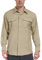 MoFiz Herren Sportshemd Langarm Angeln Wandern Hemd UV-Schutz Outdoor Shirt Atmungsaktiv Schnelltrocknend Funktionshemd Leichtes Freizeithemd Khaki EU XL