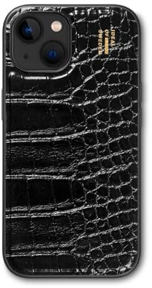 IDEAL OF SWEDEN Veganes Leder iPhone 13/14/15 Hülle MagSafe – Schwarzes Croco Design, Dünnes & Leichtes Case, Stoßfest & Stylisch Und Langlebig Für Optimalen Schutz Im Alltag