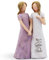 Figura de Ángel de la Guarda Decorativa,Estatuilla de Hermana con MensajeEres la Hermana Que Elegí Figuras de Resina Pintadas a Mano para Decoración del Hogar,Regalo Conmemorativo,Adorno (Púrpura)