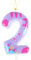 Candela di Compleanno a Tema, Candela Numero Compleanno a Tema Gatto Decorazioni per Compleanno a Forma di Gatto dei Cartoni Animati Candele con Numero di Gatto Decorazioni (Numero 2)