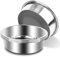 bssmmai Lot de 4 Gamelle INOX Chien, Gamelle pour Chien avec Fond en Caoutchouc Antidérapa en Métal pour Petits, Moyens et Grands Chiens（900 ML）