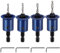 Faankiton 4PCS Hex Shank Countersink Drill Bit Set, Woodworking Countersink Drill Bits with Depth Stop, Woodworking Chamfer Counter Replaceable Drill Bits, HSS Reamer Chamfer Countersink Tool