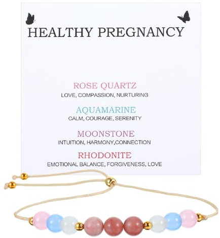 1 Stück Armband Mütter Schwangerschaft Geschenk Kristallarmband Verstellbares Armband für Mutter Mama Geschenk Mum To Be Gifts für Werdende Mütter Werdender Väter Neue Mama Taufgeschenke Jungen